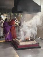 Pradhana Homa and Purnahuti of Shat Pranava Mahamrityunjaya Homa at SCM Shirali (15 Feb 2024)